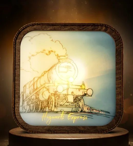 Wooden Acrylic Harry Potter Night Light Hogwarts Express